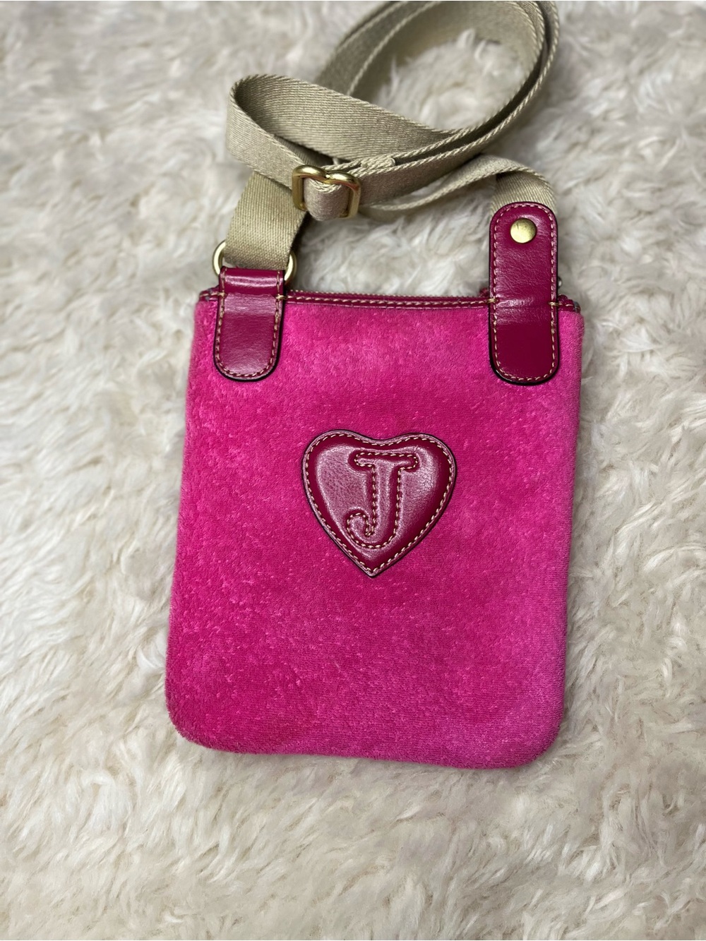 Vintage Juicy Couture Hot Pink and Gold Small Zip Pouch - Picture 4 of 8
